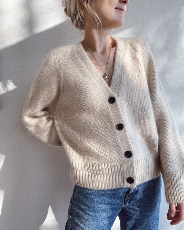 Champagne cardigan oppskrift