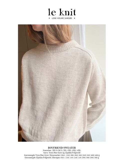 Hovedbilde Boyfriend sweater oppskrift