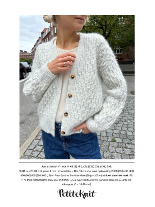 Hovedbilde Jenny jacket v-neck oppskrift