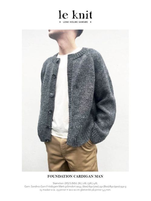 Hovedbilde Foundation Cardigan Man oppskrift